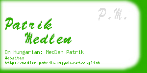 patrik medlen business card